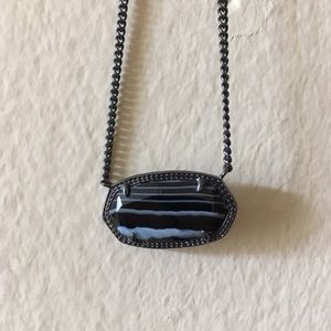 Kendra Scott black natural stone necklace